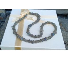 Prvotřídní labradorit z Madagaskaru mystický náhrdelník