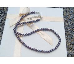 Mořské šedé perly v top kvalitě elegantní perlový náhrdelník