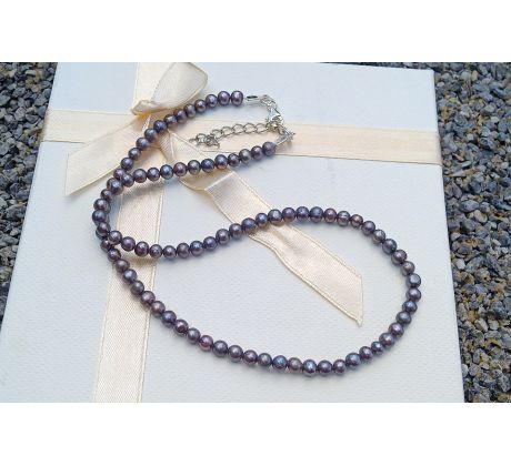 Mořské šedé perly v top kvalitě elegantní perlový náhrdelník