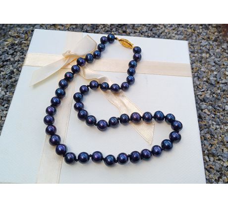 Tahitské černé perly elegantní perlový náhrdelník luxusní šperk