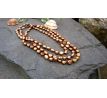 Říční hnědé perly 125 cm dlouhý variabilní perlový náhrdelník