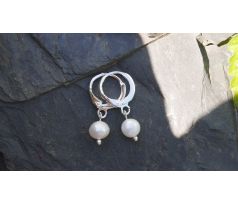 Říční perličky něžné postříbřené náušnice