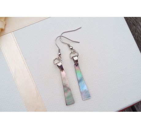 Abalone paua perleť na chirurgické oceli perletové náušnice