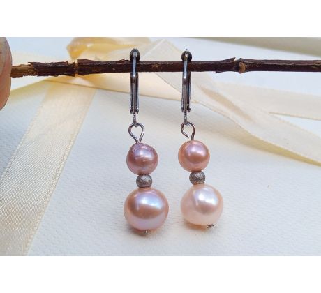 Nejvzácnější mořské perly na chirurgické oceli, perlové náušnice