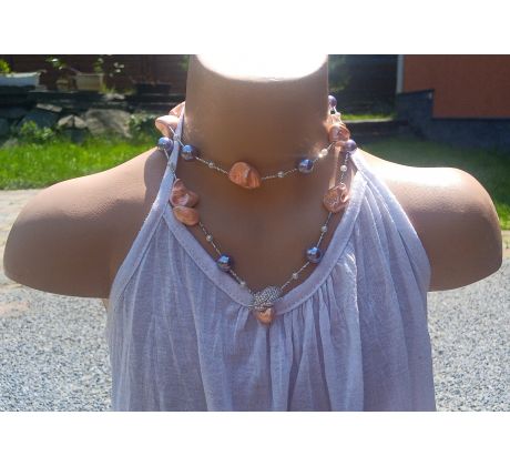 Perlový náhrdelník z barokních mořských perel, variabilní dlouhý