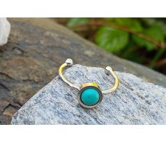 Tyrkenit minerálový prstýnek na chirurgické oceli