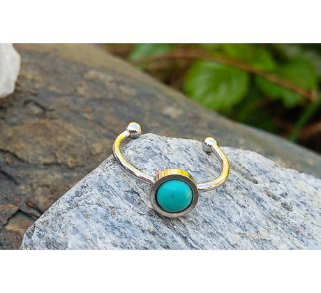 Tyrkenit minerálový prstýnek na chirurgické oceli