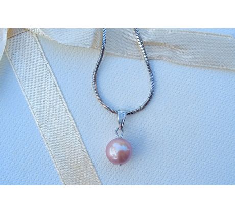 Tichomořská velká top perla na řetízku z chirurgické oceli perlový náhrdelník