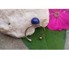 Lapis lazuli minerálový prstýnek chirurgická ocel