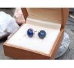 Náušnice puzety s lapis lazuli na chirurgické oceli