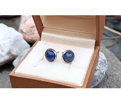 Náušnice puzety s lapis lazuli na chirurgické oceli