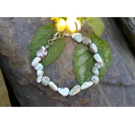 Larimar drahokam elegantní náramek