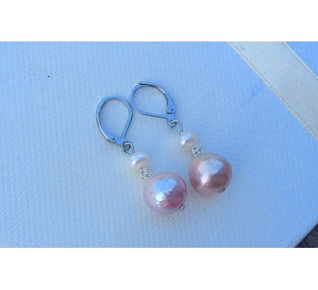 Tichomořské top perly 10 mm perlové náušnice na chirurgické oceli