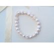Perlový náramek z říčních bílých perel, pružný