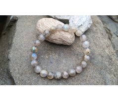 Labradorit prvotřídní kvalita 8 mm pružný minerálový náramek