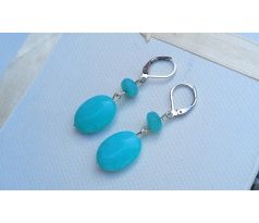 Akvamarín kámen bohyní náušnice na chirurgické oceli