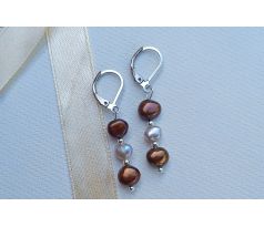 Říční perly perlové náušnice na chirurgické oceli