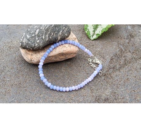 Broušený tanzanit prvotřídní kvalita drahokamový náramek