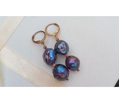 Tahitské perly 12 mm  perlové náušnice