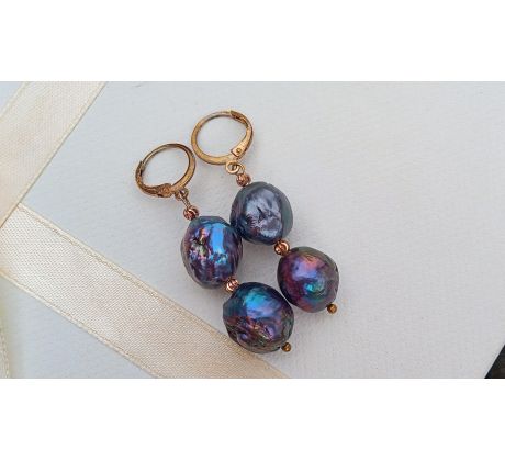 Tahitské perly 12 mm  perlové náušnice