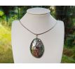Abalone paua mušle přívěsek na řetízku z chirurgické oceli, náhrdelník
