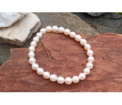 Jihomořské perly AAA kvality pružný perlový náramek