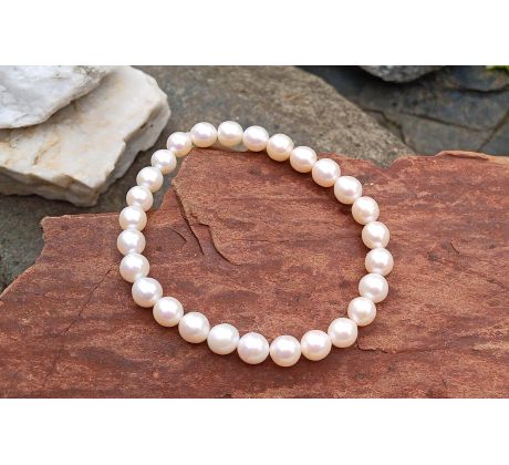 Jihomořské perly AAA kvality pružný perlový náramek