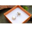 Perlové náušnice jihomořské bílé perly na chirurgické oceli