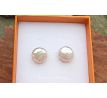 Perlové náušnice jihomořské bílé perly na chirurgické oceli