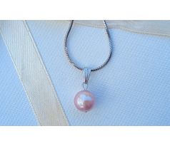 Tichomořská velká perla na řetízku z chirurgické oceli perlový náhrdelník