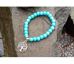 Tyrkenit pružný minerálový náramek se stromem života