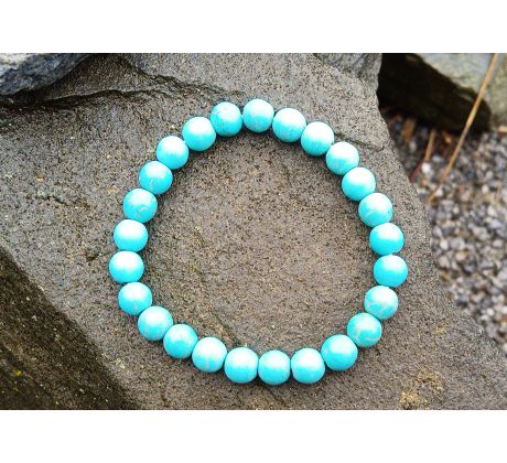 Pružný minerálový náramek z tyrkenitu 8 mm