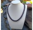 Tahitské tmavé perly 10 mm perlový uzlíkovaný náhrdelník