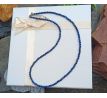 Broušený lapis lazuli 3 mm přírodní minerálový náhrdelník