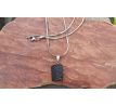Černý turmalín skoryl na řetízku z chirurgické oceli, náhrdelník